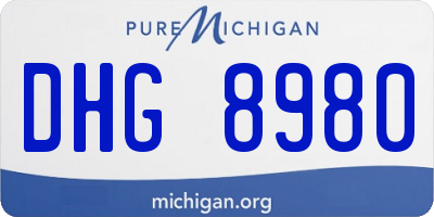 MI license plate DHG8980