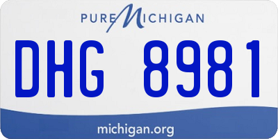 MI license plate DHG8981