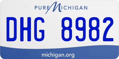 MI license plate DHG8982