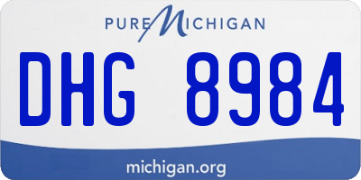 MI license plate DHG8984