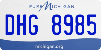 MI license plate DHG8985