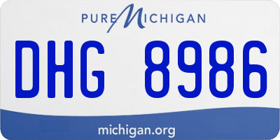 MI license plate DHG8986