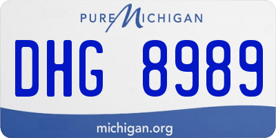 MI license plate DHG8989