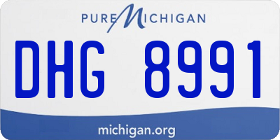 MI license plate DHG8991