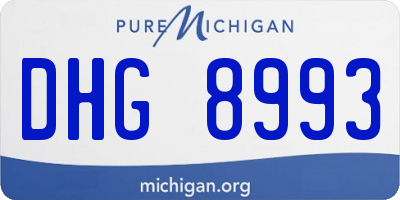 MI license plate DHG8993