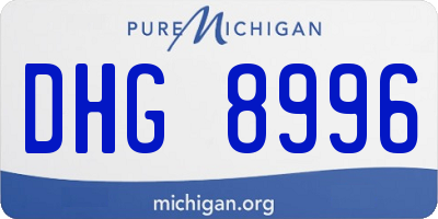 MI license plate DHG8996