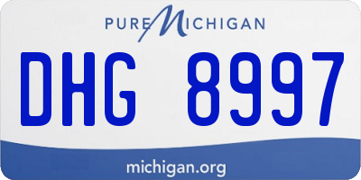 MI license plate DHG8997
