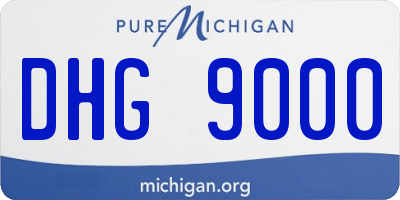 MI license plate DHG9000