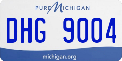 MI license plate DHG9004
