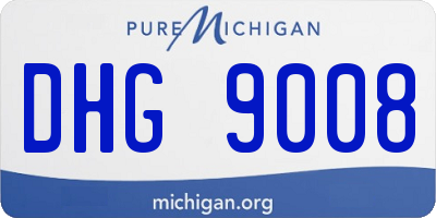 MI license plate DHG9008
