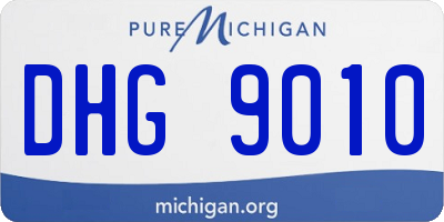 MI license plate DHG9010