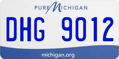 MI license plate DHG9012