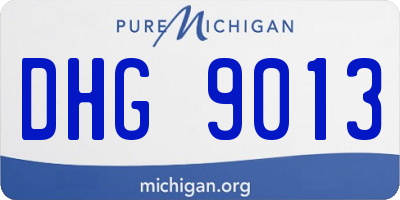 MI license plate DHG9013
