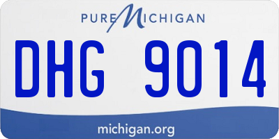 MI license plate DHG9014