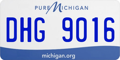 MI license plate DHG9016