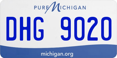 MI license plate DHG9020