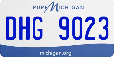 MI license plate DHG9023