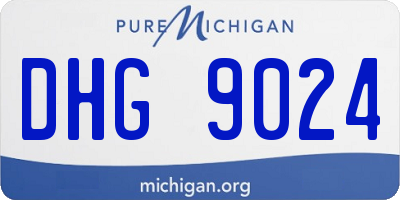 MI license plate DHG9024