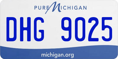 MI license plate DHG9025