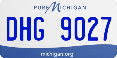 MI license plate DHG9027