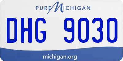 MI license plate DHG9030