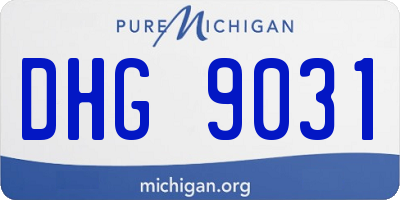 MI license plate DHG9031