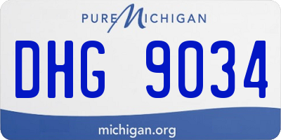 MI license plate DHG9034