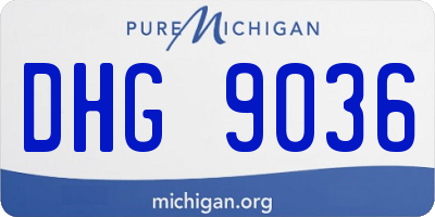 MI license plate DHG9036