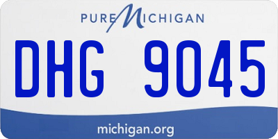 MI license plate DHG9045