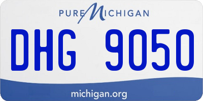 MI license plate DHG9050