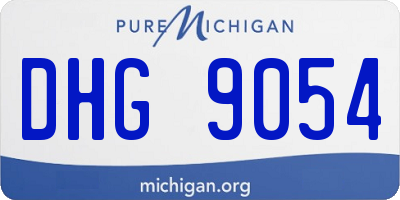 MI license plate DHG9054