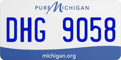 MI license plate DHG9058