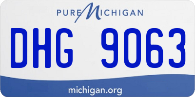 MI license plate DHG9063