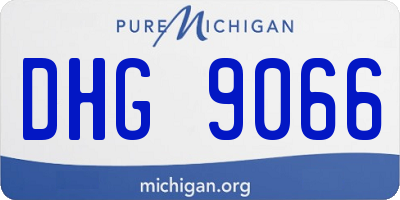 MI license plate DHG9066