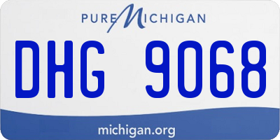 MI license plate DHG9068