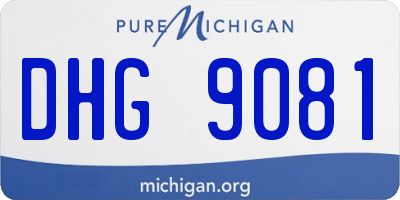 MI license plate DHG9081