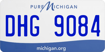 MI license plate DHG9084
