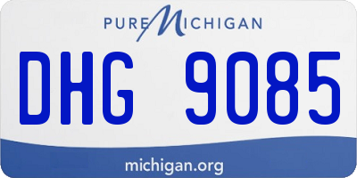 MI license plate DHG9085