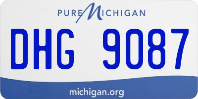 MI license plate DHG9087