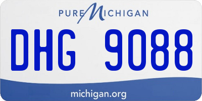 MI license plate DHG9088
