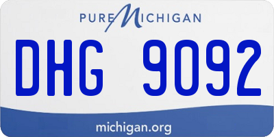 MI license plate DHG9092