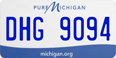 MI license plate DHG9094