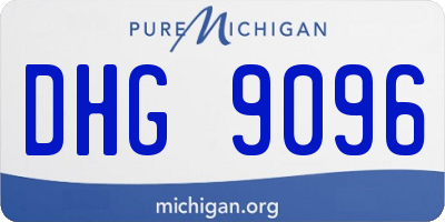 MI license plate DHG9096
