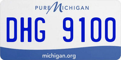 MI license plate DHG9100