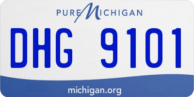 MI license plate DHG9101