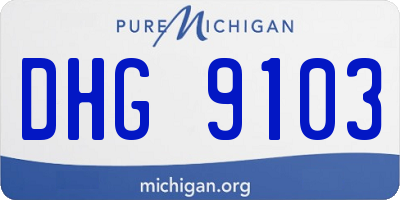 MI license plate DHG9103