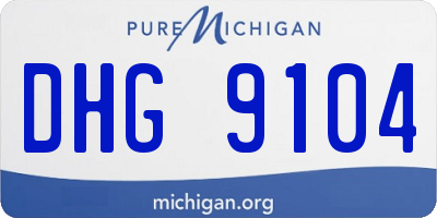 MI license plate DHG9104