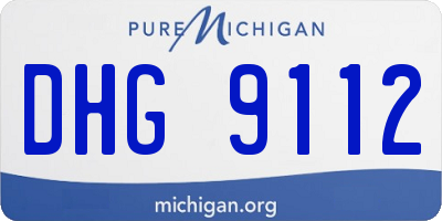 MI license plate DHG9112