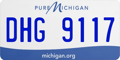 MI license plate DHG9117