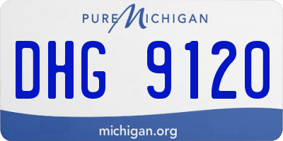 MI license plate DHG9120